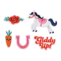 Patch termo-adesivo Giddy up - 5 peças