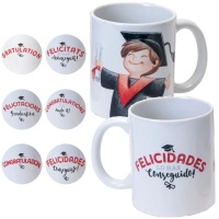 Caneca graduada de 325 ml para rapaz Parabéns, conseguiste - 1 unidade.