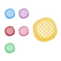 Cápsulas de cupcake xadrez de 4,4 cm - Produtos Maxi - 60 unidades