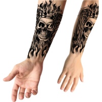 Tatuagem temporária de caveira alada