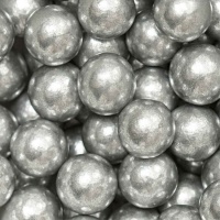 Pérolas prateadas grandes de 8 mm - Decora - 100 gr