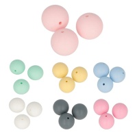 Contas de silicone 1,5 cm - 3 unid.