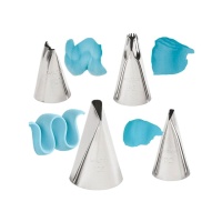 Kit de bicos de aço com ondulações - Wilton - 4 peças