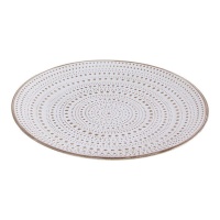 Tabuleiro circular decorativo pontilhado 40 cm - DCasa