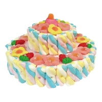 Torta de guloseimas de marshmallow de 2 andares de 500 gr