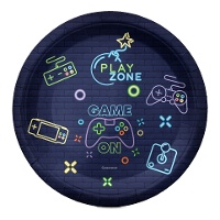 Pratos de Game On Videojogo de 23 cm - 6 unidades