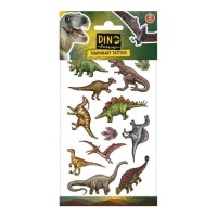 Tatuagens temporárias de dinossauros sortidos - 12 unidades
