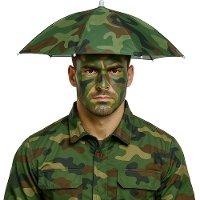 Chapéu guarda-chuva militar