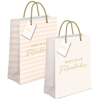 Saco de oferta elegante para o feliz aniversário 23 x 18 x 10 cm - 1 unid.