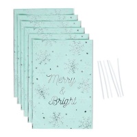 Sacos de doces de Merry and Bright de 15,5 x 23 cm - Wilton - 6 unidades