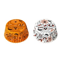 Cápsulas para cupcakes com abóboras e fantasmas - Decora - 36 unidades