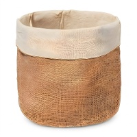 Cesta de 15 x 15 x 20 cm de juta