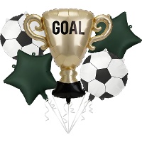 Buquê de balões de futebol - 5 unidades