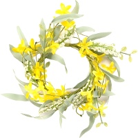 Coroa de velas amarela 20 cm