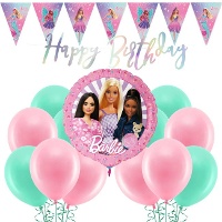 Pack Decoração Festa Barbie - 22 Peças