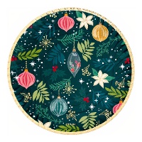 Bandeja de 30 cm de adorno natalino - 2 unidades