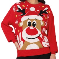 Camisola de Natal de rena para mulher