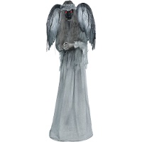 Anjo aterrorizante com olhos luminosos e movimento de 1,70 m