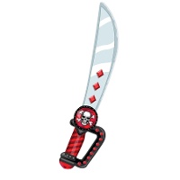 Espada de espuma pirata com caveira de 53 cm