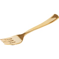 Garfos de plástico de 18,5 cm metalizados - 50 unid.