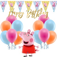 Kit de decoração para festa da Peppa Pig - 32 peças
