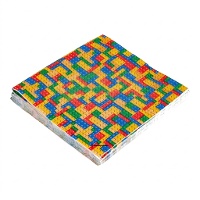 Guardanapos de Feliz Aniversário Lego de 16,5 x 16,5 cm - 12 unidades