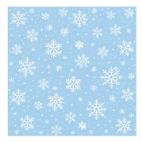 Papel com flocos de neve 25 x 25 cm - 50 unidades