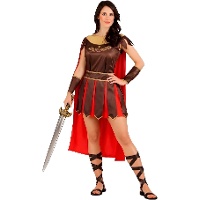 Fato de gladiador romano para mulher