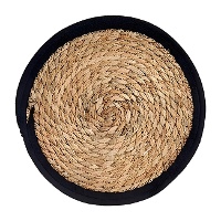 Individuais de 30 cm em fibra natural com rebordo - 1 unid.