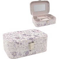 Caixa de joias floral violeta