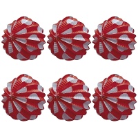 Lanterna de papel esférica com estampa de bolinhas, 22 cm - 12 unidades