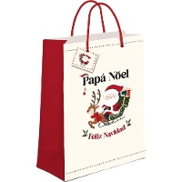 Sacola de presente de 60 x 45 x 13 cm do Papai Noel - 1 unidade