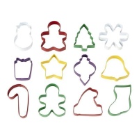 Cortadores de silhuetas em forma de cubo de Natal - Wilton - 12 peças