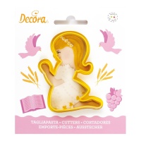 Cortador de biscoitos comunhão menina 9 x 5 cm - Decorar