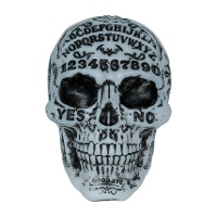 Caveira decorativa com símbolos - 20 cm