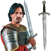 Espada medieval cristã de 60 cm