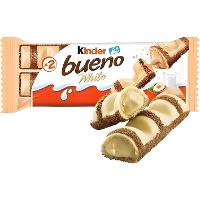 Kinder bueno de chocolate branco recheado com creme de avelãs - Kinder - 1 unidade