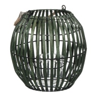 Castiçal de bambu verde 32 x 31 cm - Dcasa