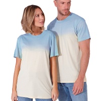 Camiseta de algodão 100% de 150 g com degradê para adulto - 1 unidade