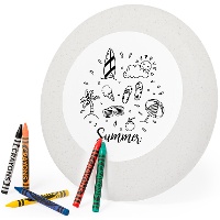 Frisbee para colorir com ceras