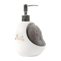 Dispensador de sabão com esfregão Flores