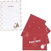 Cartas com envelopes para Papai Noel com adesivos