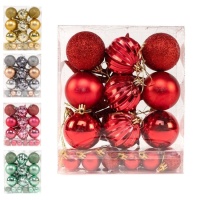 Bolas de Natal sortidas com estrela - 22 pcs.