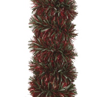 Fita árvore Natal verde e vermelha de 1,80 x 0,10 m - 1 unidade