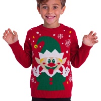Suéter de Natal de elfo para crianças