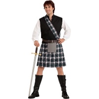 Fato xadrez azul para homem