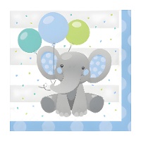 Guardanapos bebé elefante 16,5 x 16,5 cm - 16 unid.