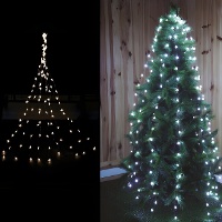 Cortina de 200 luzes para árvore de Natal