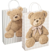 Sacola de presente 45 x 33 x 10 cm com ursinho - 1 unidade