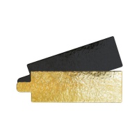 Base de bolo rectangular 13 x 4,5 cm dourado e preto - Scrapcooking - 10 unidade